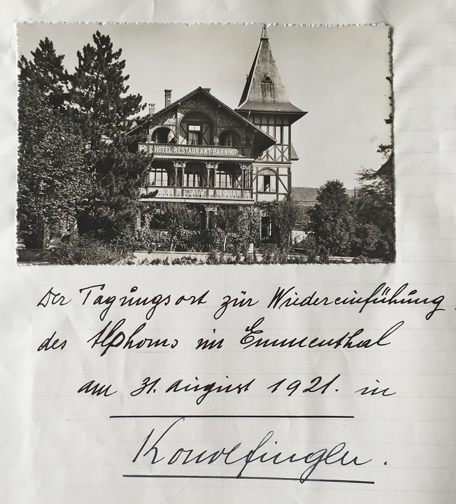 Hotel Bahnhof Konolfingen 1921